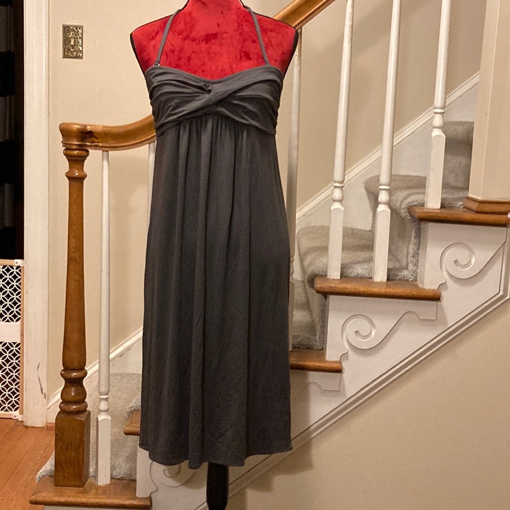 J. Crew Charcoal Gray Cotton Dress Size Large